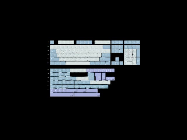 Illusion Sky Blue Cherry PBT Keycaps